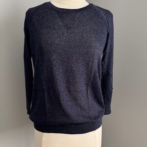 GAP Sparkly Navy 3/4 length Sleeve Sweater